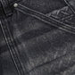 STEEL EMBOSSED DENIM CARPENTER SHORTS