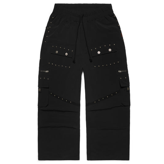 METAL RIVET NYLON PANTS