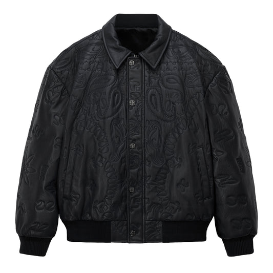 GENUINE LAMBSKIN LEATHER PAISLEY JACKET