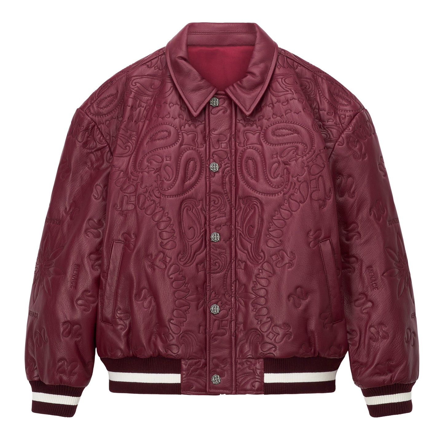 GENUINE LAMBSKIN LEATHER PAISLEY JACKET