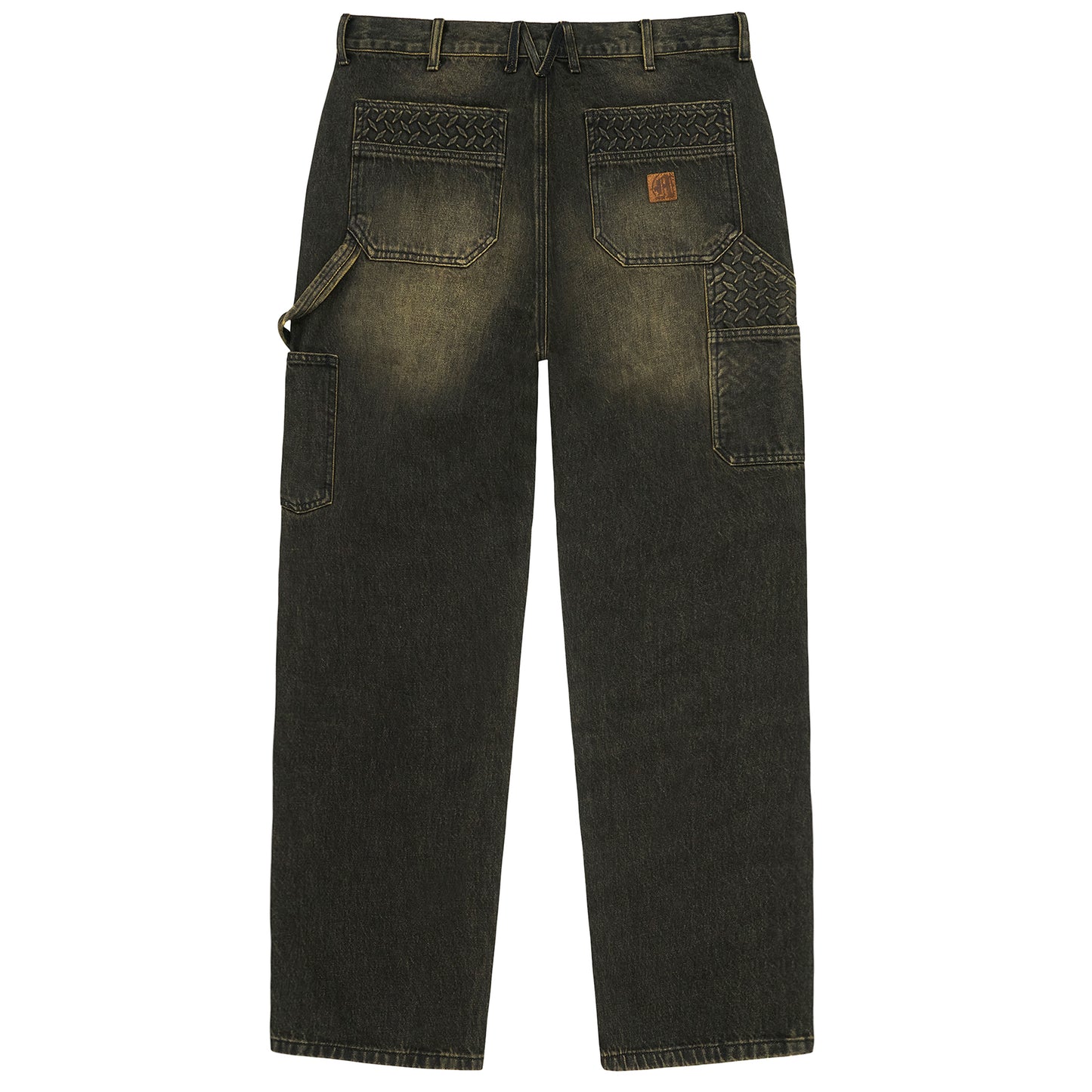 STEEL EMBOSSED DENIM CARPENTER PANTS