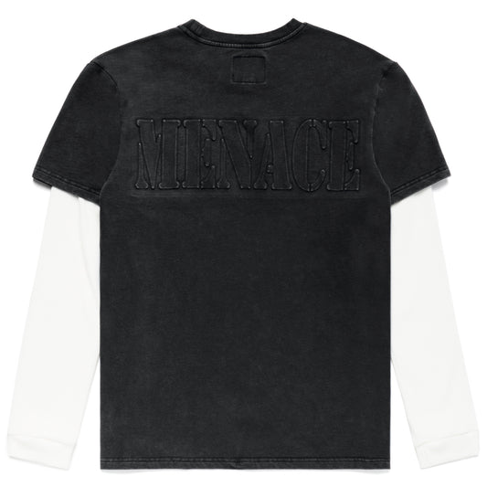 EMBOSSED LAYERED TERRY POCKET T-SHIRT