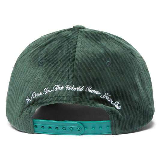 NO ONE IN THE WORLD OWES YOU SHIT CORDUROY LOGO CAP by MENACE