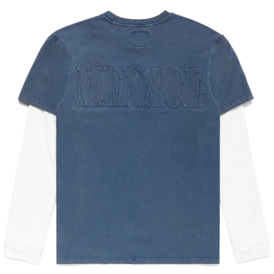 EMBOSSED LAYERED TERRY POCKET T-SHIRT