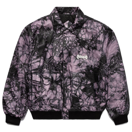 TIE-DYE LEATHER FLIGHT JACKET